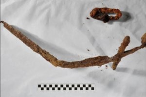 Galvojo, kad purvo krūvoje rado metalo gabalą – pasirodo, tai buvo istorinis ginklas