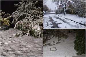 Orai nustebino ne vieną: dalį Lietuvos uždengė nemenka sniego danga  