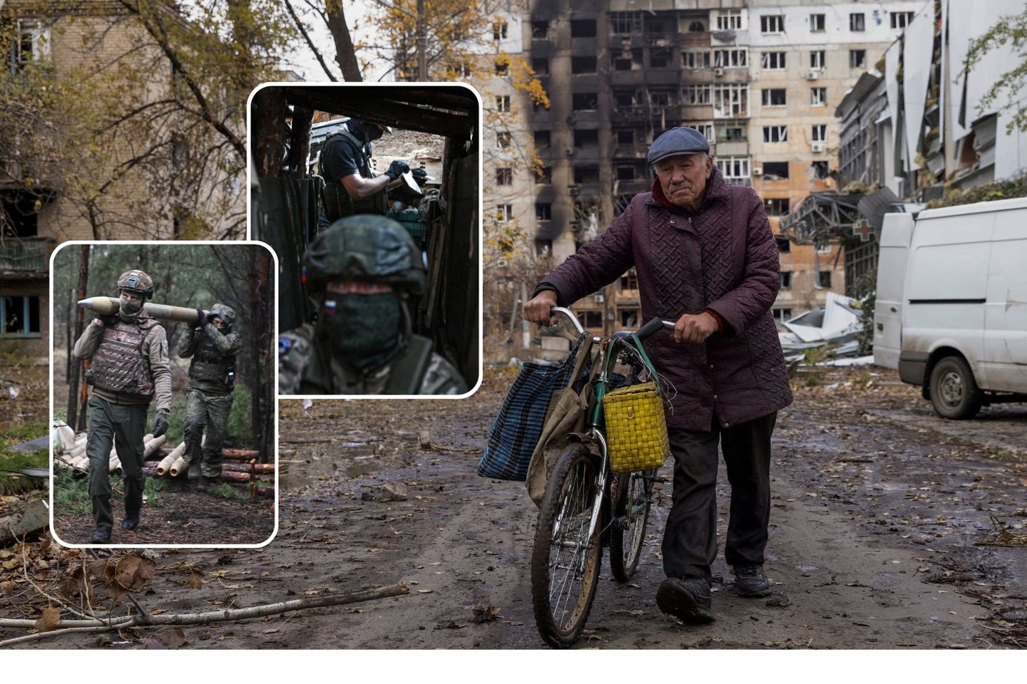 Karas Ukrainoje.<br>lrytas.lt koliažas.