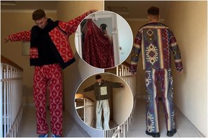 Sunku patikėti, ką Povilas sukuria iš senų pledų, užuolaidų bei miegmaišių: patraukė tūkstančių dėmesį