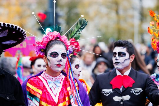 Vilniuje pirmą kartą suorganizuota meksikietiška Mirusiųjų diena.<br>T.Bauro nuotr.