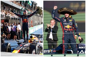 „Formulės 1“ lenktynėse Meksikoje – istorinis M. Verstappeno triumfas ir skausmingos avarijos