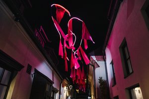 Magiškai papuošė sostinę: vilniečiai rinkosi į šviesos slėpynių žaidimą