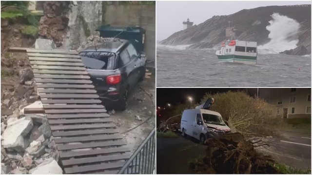 Užfiksavo audros, nusiaubusios Britų salas ir Normadiją, padarinius: įspėjo apie dar vieną grėsmę