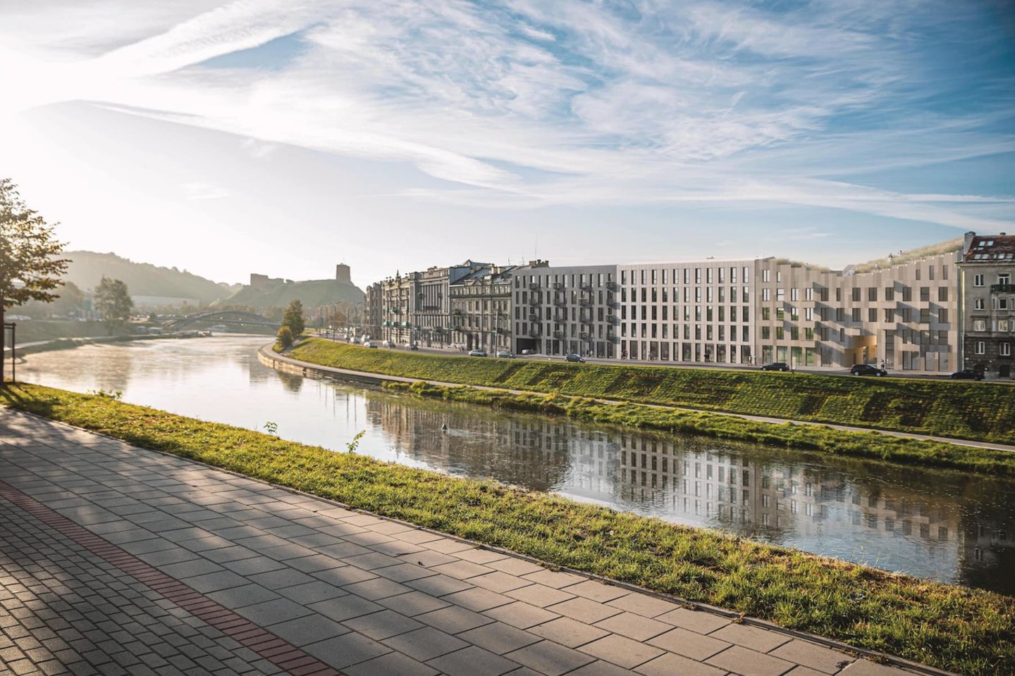 Vilniaus miesto savivaldybė pritarė atnaujintiems daugiabučio Žygimantų gatvėje projektiniams pasiūlymams.<br>„Architektūros kūrybinė grupė“ vizual.
