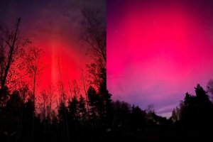 Savaitgalio naktį Ukrainos dangus įspūdingai nušvito. Paaiškino, kas nutiko