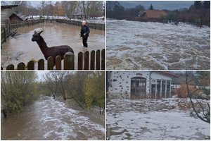 Vaizdai Kretingoje šiurpina gyventojus, verslai stabdo veiklą: „Tokio lietaus tikrai, kad nėra buvę“
