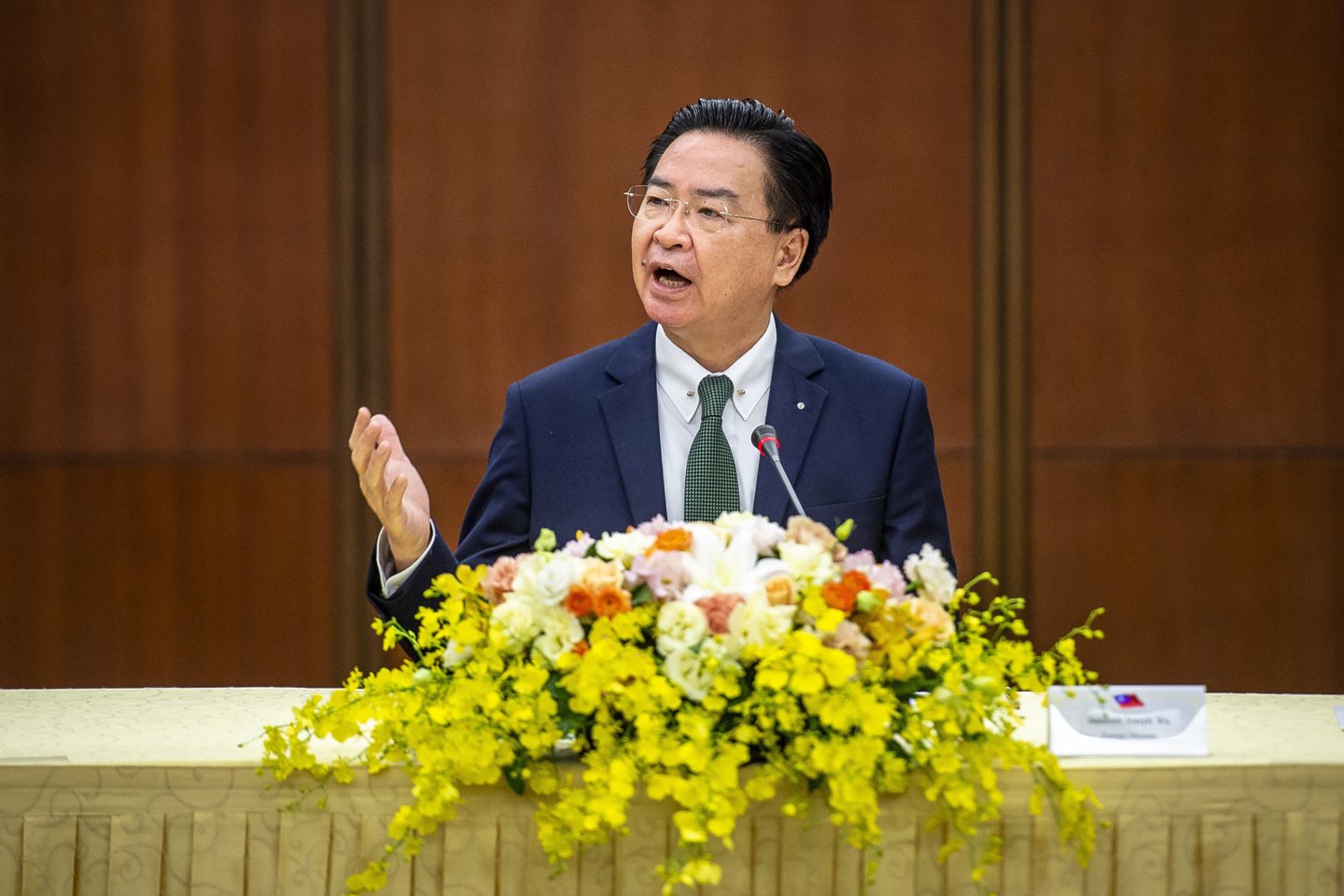 ​Taivano užsienio reikalų ministras Josephas Wu.<br>Picture Alliance/Scanpix nuotr.