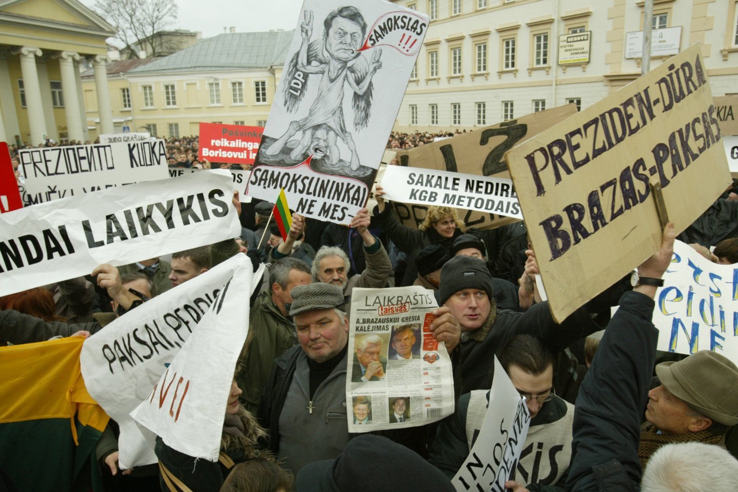 Įsisiūbavus skandalui Lietuvoje vyko ir mitingai.<br>M.Kulbio/LR archyvo nuotr.