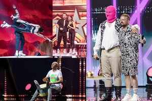 „Lietuvos talentuose“ – gimnastikos čempionas, ypatingą jausmą sukūręs būgnininkas ir J. Jankevičiaus „Auksinis mygtukas“