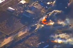 Ukrainiečiai metalo laužu pavertė ir dar vieną rusų konvojų