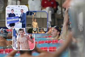 14-metis Lietuvos plaukimo vunderkindas štampuoja rekordus: taikinyje – Paryžiaus olimpinės žaidynės