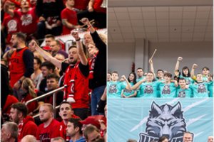 Kovą dėl sostinės krepšinio gerbėjų ASG arenoje „Wolves“ kol kas laimi prieš „Rytą“