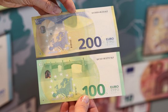 Euro bills.