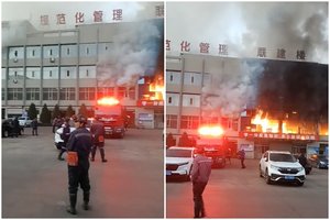 Kinijoje per gaisrą pastate žuvo 11 žmonių, 51 paguldytas į ligoninę