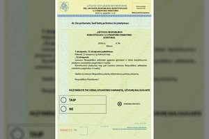 Referendumas dėl pilietybės išsaugojimo: kaip atrodys balsavimo biuletenis?