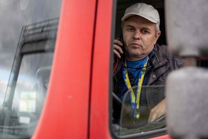 Ukraina: vėl žlugo derybos Lenkijos sunkvežimių vairuotojų protestui nutraukti