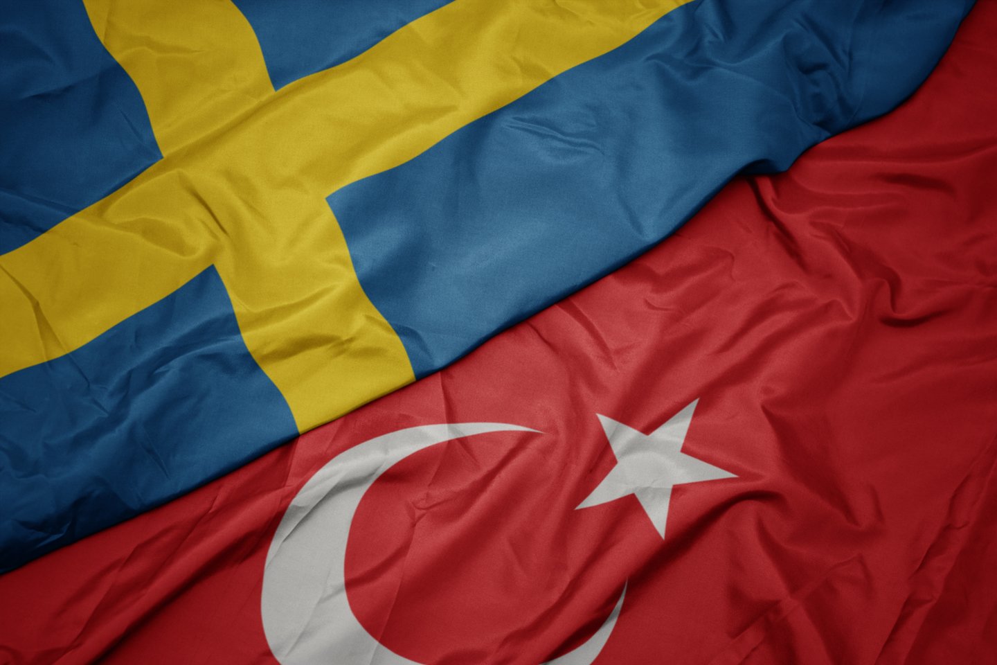  Švedijos ir Turkijos vėliavos.<br>123rf.com asociatyvi nuotr.