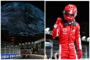 Las Vegaso „Formulės 1“ lenktynių kvalifikaciją laimėjo Ch. Leclercas, nuvylė – L. Norrisas