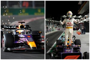 Incidentų kupinose „Formulės 1“ lenktynėse Las Vegase – dar viena M. Verstappeno pergalė ir Ch. Leclerco spurtas paskutiniame rate