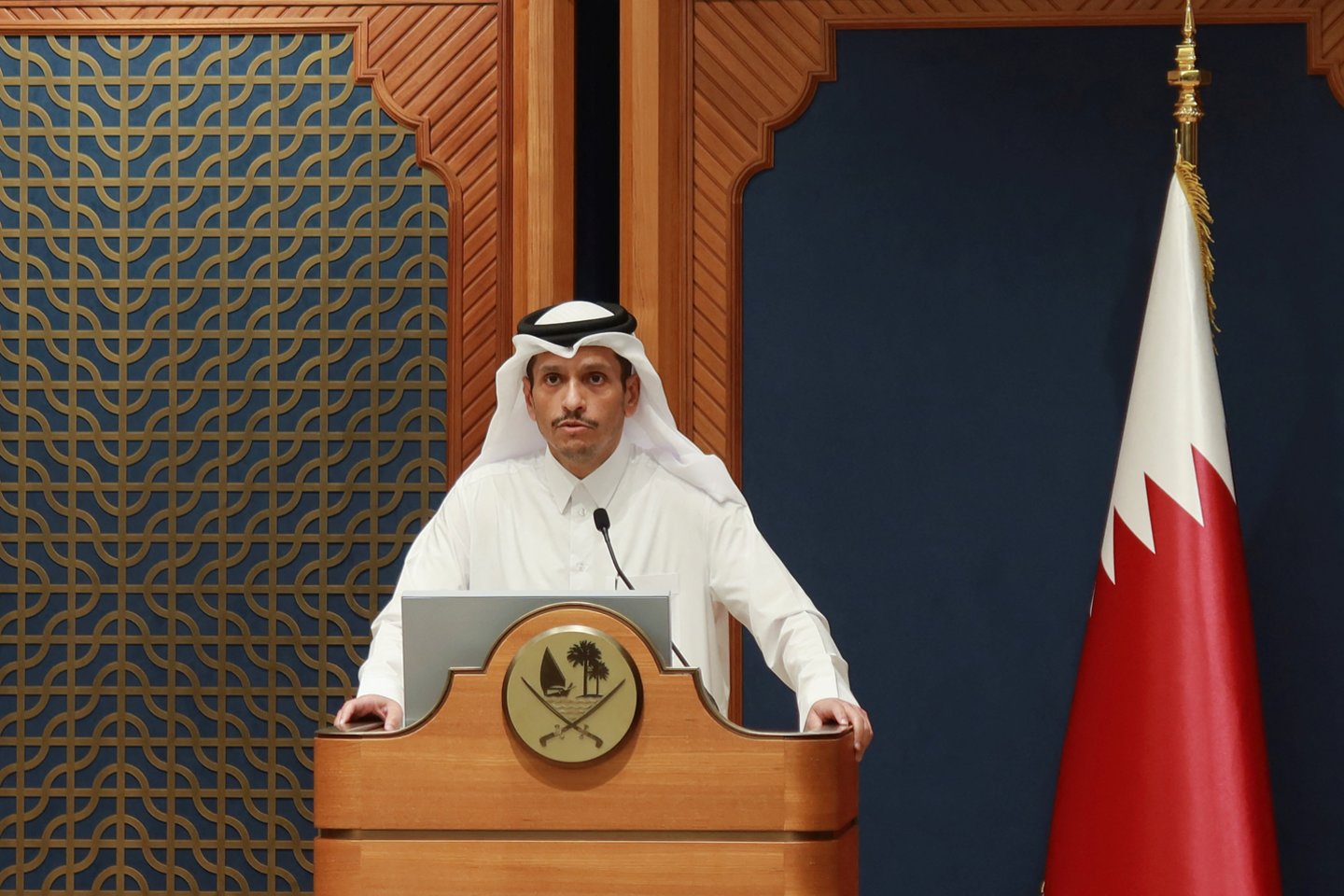 Kataro premjeras Mohammedas bin Abdulrahmanas bin Jassimas Al Thani.<br>Reuters/Scanpix nuotr.