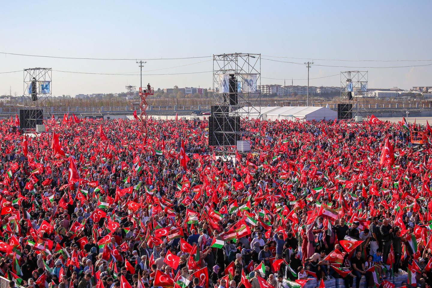 Didysis Palestinos mitingas Stambule.<br> ZUMA Press/Scanpix nuotr.