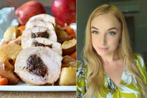 Kiaulienos vyniotinis su džiovintomis slyvomis ir šonine tiks tiek kasdienai, tiek švenčių stalui