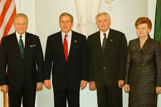 G.Busho vizitas Lietuvoje 2022-aisiais.<br>R.Jurgaičio nuotr.