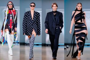 Ant puošnaus dizainerės Agnės Kuzmickaitės kolekcijos podiumo – ir Leonas Somovas