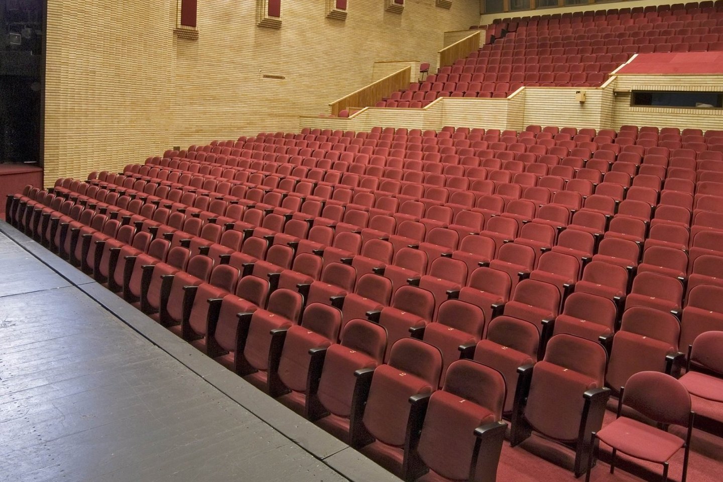Didžiosios salės kėdės iki rekonstrukcijos (įdiegtos 2007).<br> D. Matvejevo nuotr.