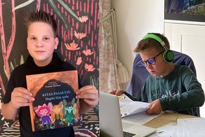 Vienuolikmetį parašyti fantastinę knygą įkvėpė Hario Poterio sėkmė ir mažosios sesės