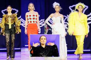 Žadą atimančiame R. Rimgailaitės kolekcijos pristatyme podiumu žengė žinomos šalies žvaigždės