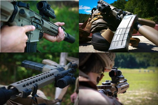  Ukrainos kariuomenės specialiosios pajėgos gavo naujos modifikacijos automatinius šautuvus „UAR-15“.