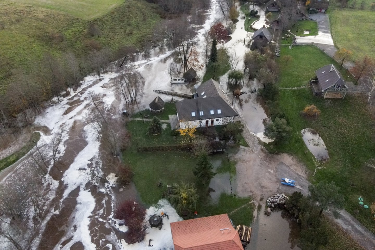Potvynis Kretingoje.<br>K.Bakūno/ELTA nuotr.