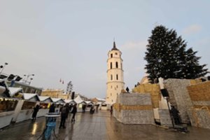 Prieš pat įžiebimą aplankė pagrindinę šalies eglę Katedros aikštėje: „Nepykit, bet pasakysiu"