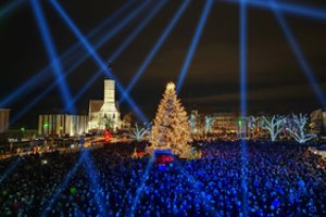 Šiauliuose įžiebta Kalėdų eglė: miestas nušvito visu grožiu