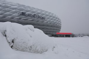 Dėl sniego Miunchene atidėtos rungtynės