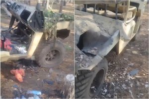 Kinų pagalba jau virsta metalo laužu: Ukrainoje sunaikinti pirmieji rusų gauti visureigiai