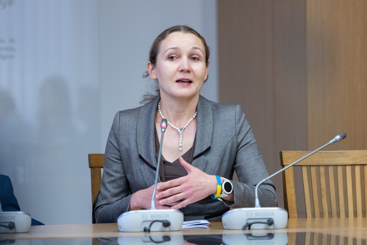Migracijos departamento vadovė Evelina Gudzinskaitė.<br>Juliaus Kalinsko (ELTA) nuotr.