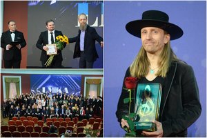 Meno kūrėjų apdovanojimų ceremonijoje į sceną kopė nusipelnę kultūros pasaulio atstovai