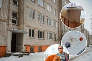 Neadekvačios kaimynės terorizuojami daugiabučio gyventojai bijo blogiausio – peiliu subadė duris