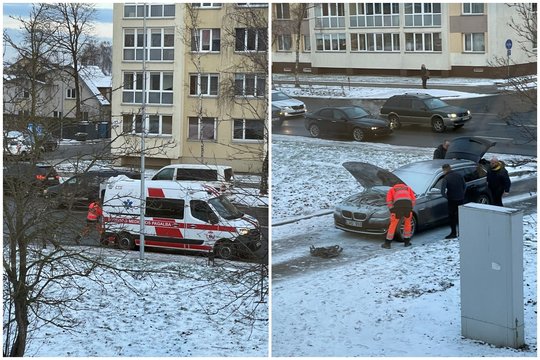 Degantį BMW užgesino greitosios vairuotojas.