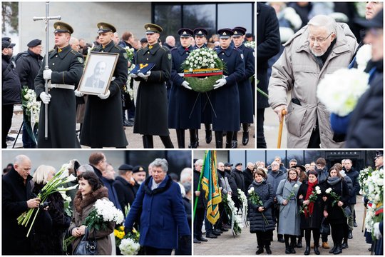 Į paskutinę kelionę palydimas signataras Saulius Pečeliūnas.