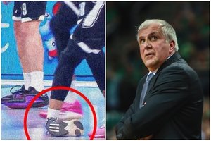 Ž. Obradovičius pamokė krepšinio profesorių, bet pergalę apkartino šiurpi auklėtinio trauma