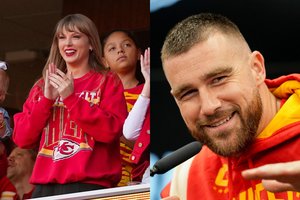 Taylor Swift sportininkui Travisui Kelcui – sėkmės talismanas: žaidėjas pagerino sporto rezultatus