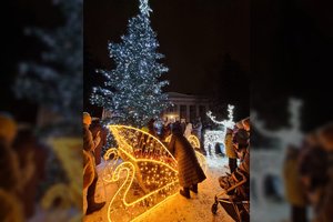 Kelmėje sutvisko Kalėdų žvaigždė: šįmet ji – spindinti sidabru