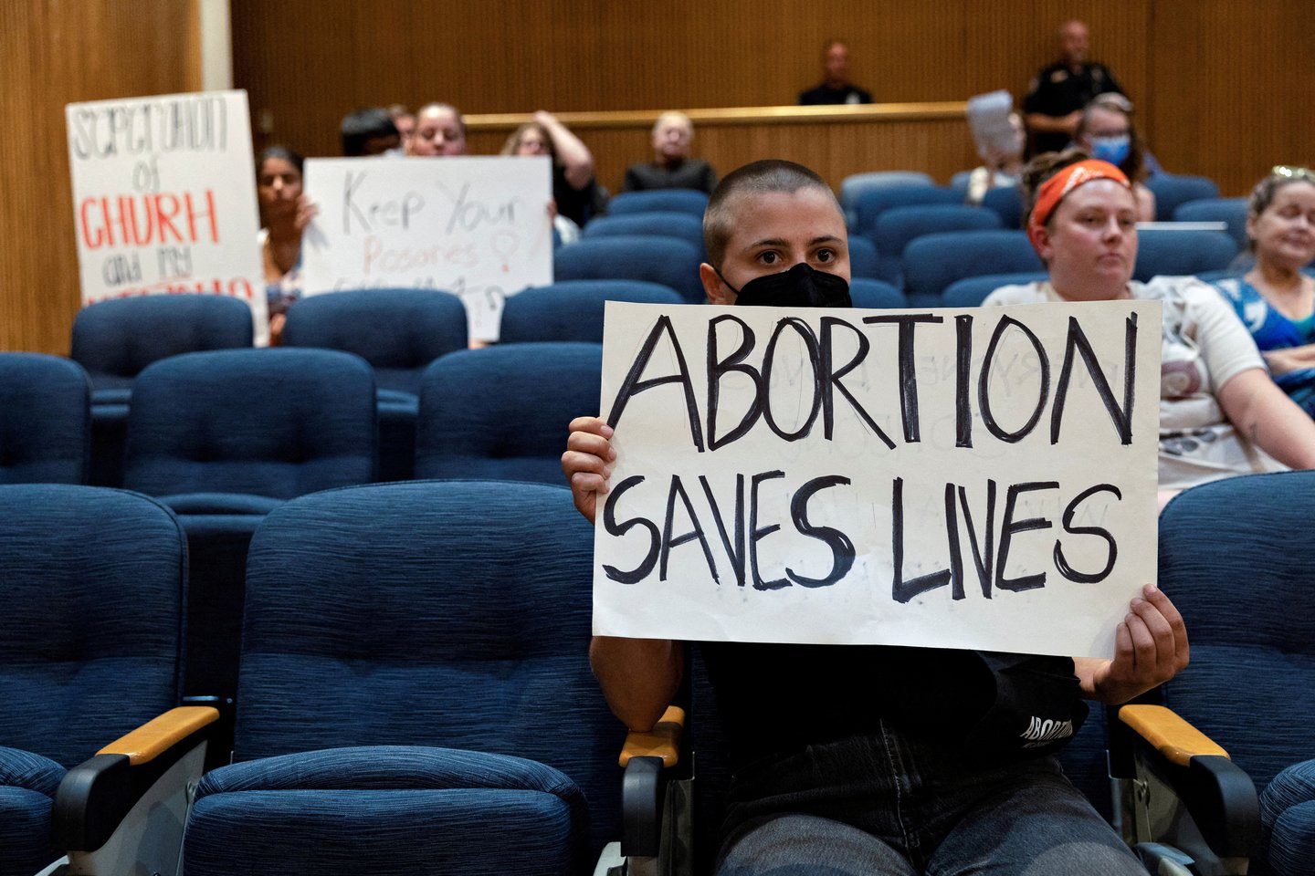 Demonstracija už abortus Teksase.<br>Reuters/Scanpix nuotr.