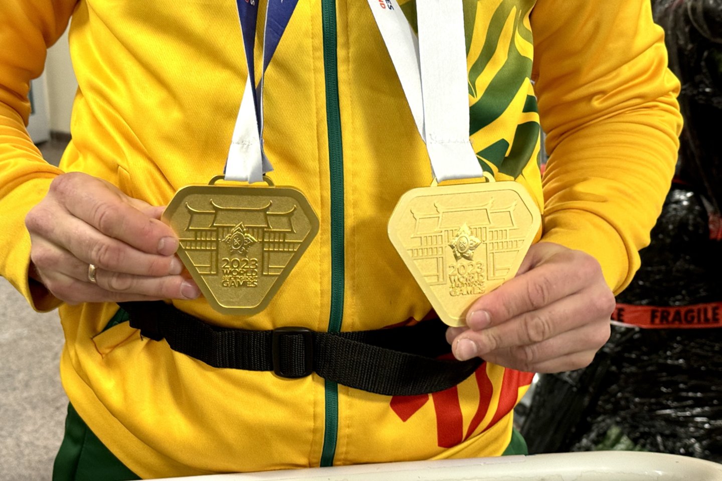 Įspūdingą medalių krūvą iškovojusi Lietuvos neįgaliųjų rinktinė grįžo į gimtinę<br> V.Ščiavinsko nuotr.