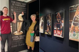 Kolorado lietuviai „Denver Nuggets“ komandos užkulisiuose sutiko ir savo tautietį