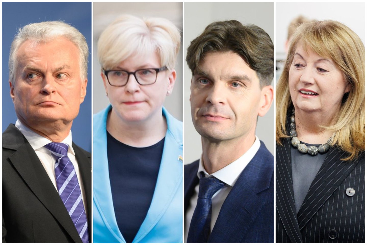 Gitanas Nausėda, Ingrida Šimonytė, Ignas Vėgėlė, Vilija Blinkevičiūtė.